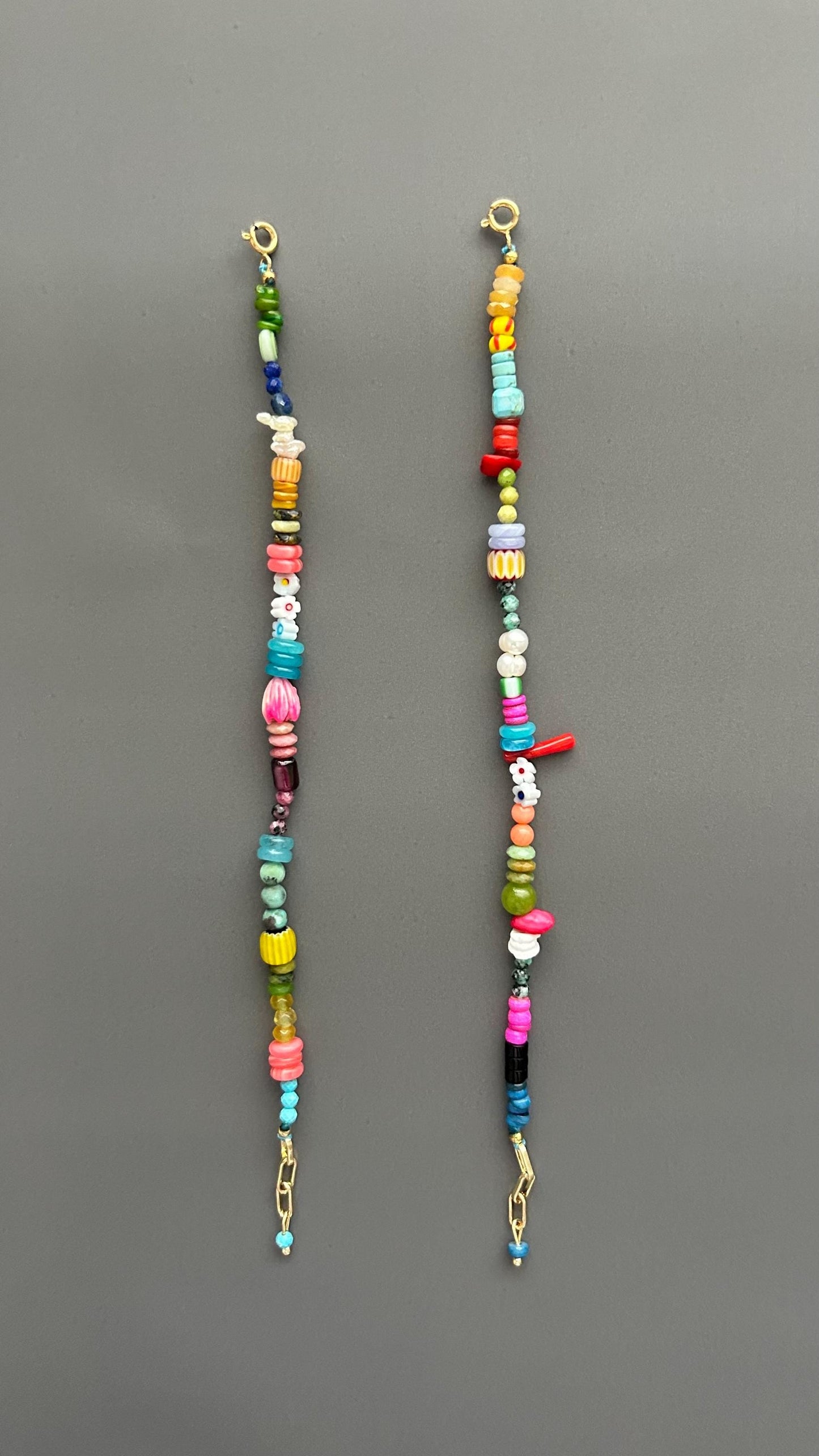 Colorful Beaded Bracelet, Boho Gemstone Bracelet, Handmade Summer Jewelry, Rainbow Bead Bracelet, Layering Bracelet, Fun Eclectic Gift