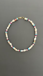 Shell Choker, Gold Plate Coastal Jewelry, Summer Necklace, Boho Bridal, Nautical Gift, Beach Wedding, Adjustable