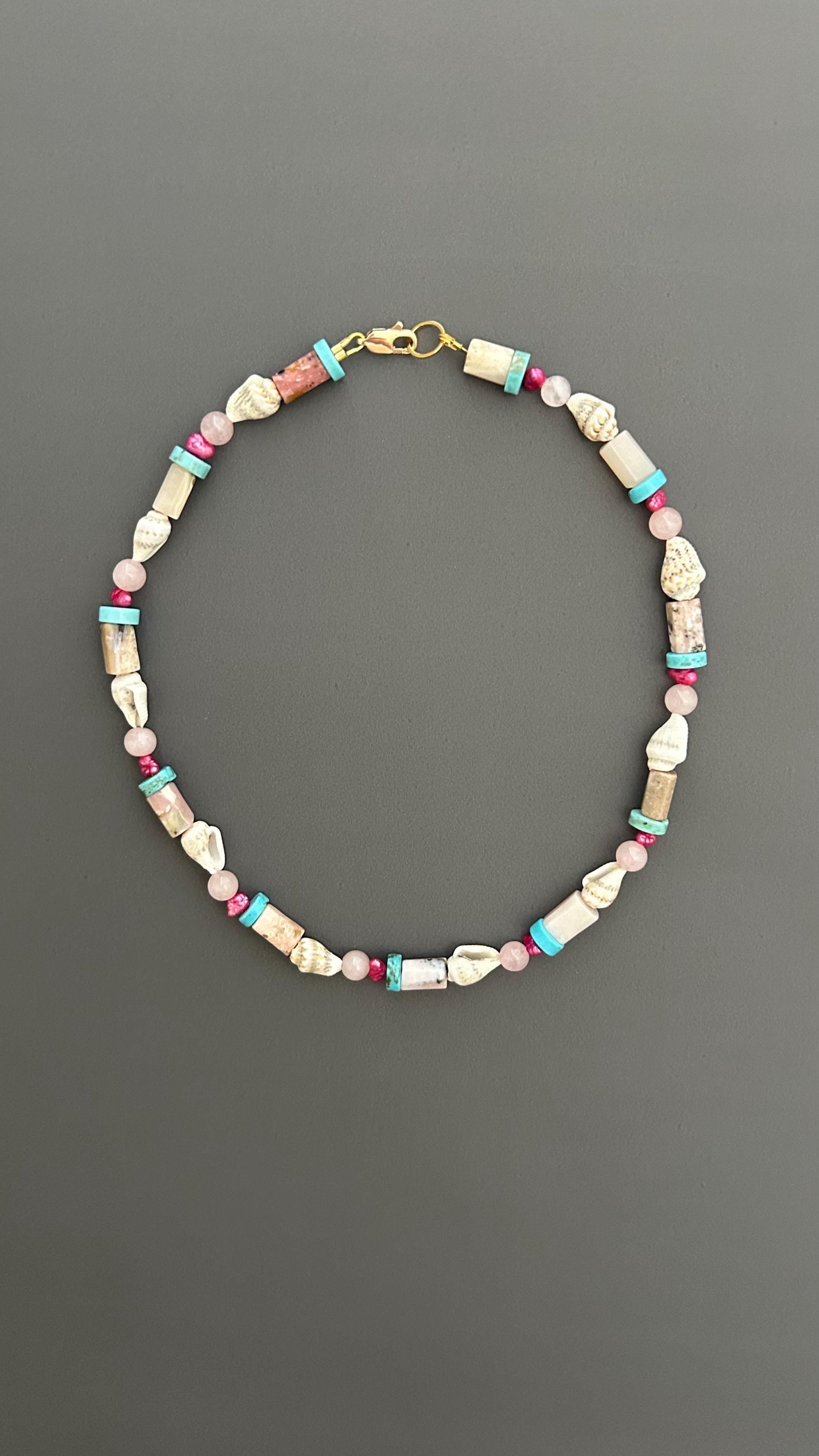 Shell Choker, Gold Plate Coastal Jewelry, Summer Necklace, Boho Bridal, Nautical Gift, Beach Wedding, Adjustable
