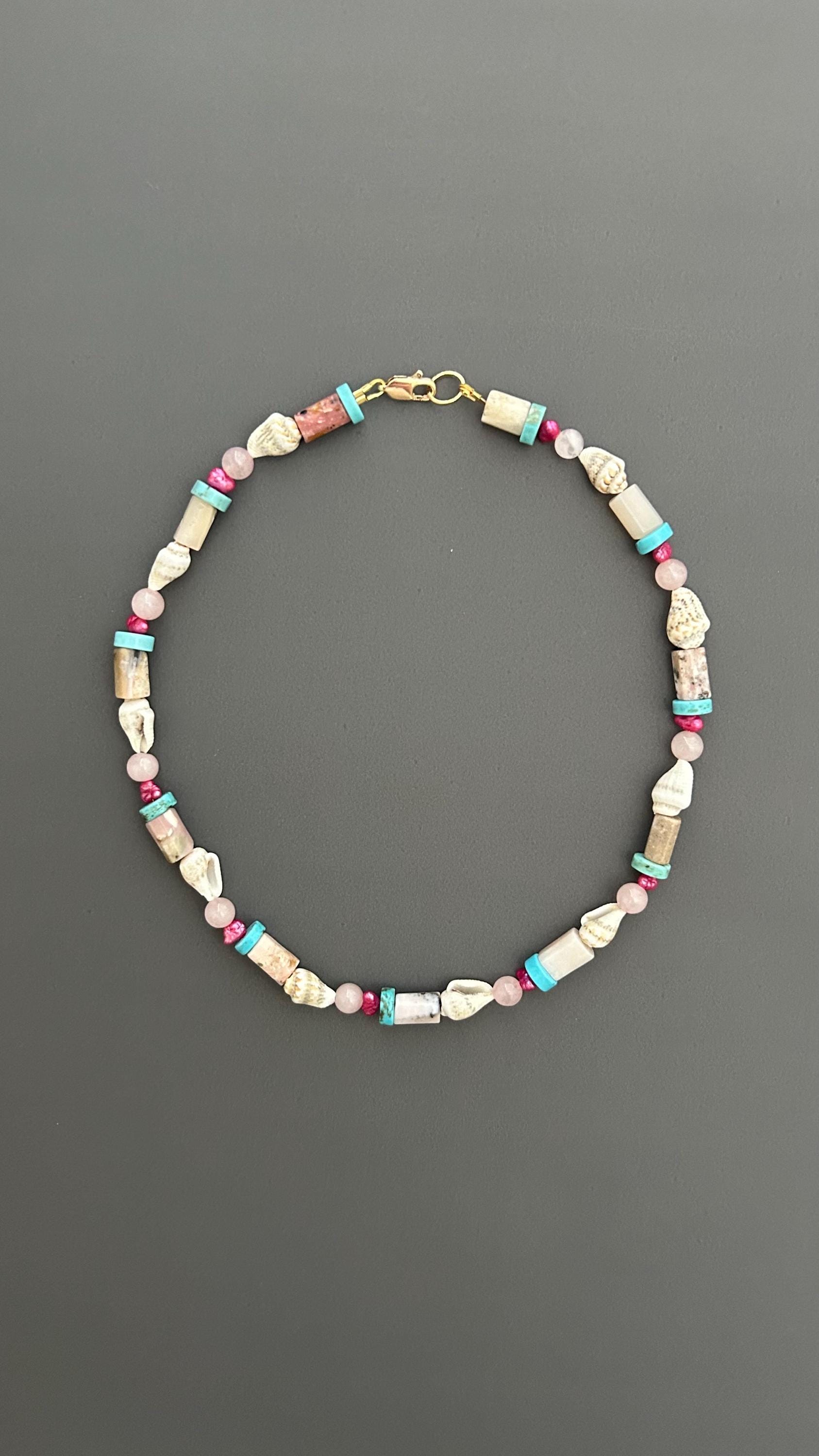 Shell Choker, Gold Plate Coastal Jewelry, Summer Necklace, Boho Bridal, Nautical Gift, Beach Wedding, Adjustable
