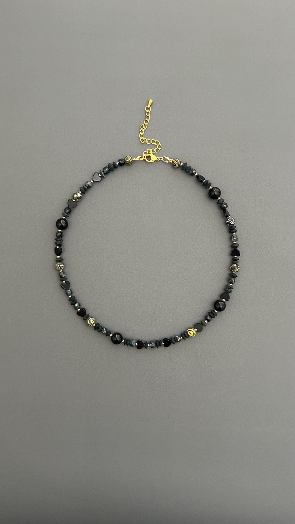 Black Obsidian Choker | 18k Gold Plated Adjustable Necklace | Protection Crystal Gemstone Jewelry Gift