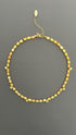 Handmade Yellow Quartz Beaded Choker: 18k Gold Plated