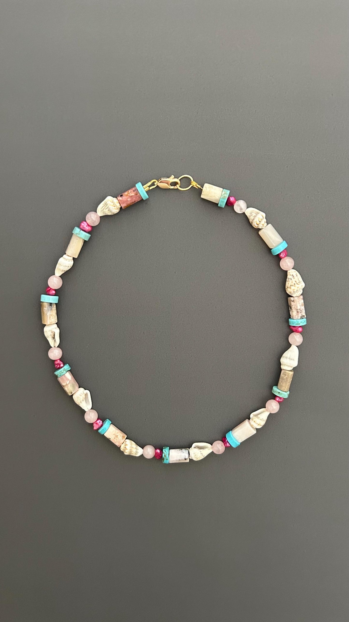 Shell Choker, Gold Plate Coastal Jewelry, Summer Necklace, Boho Bridal, Nautical Gift, Beach Wedding, Adjustable