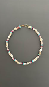 Shell Choker, Gold Plate Coastal Jewelry, Summer Necklace, Boho Bridal, Nautical Gift, Beach Wedding, Adjustable