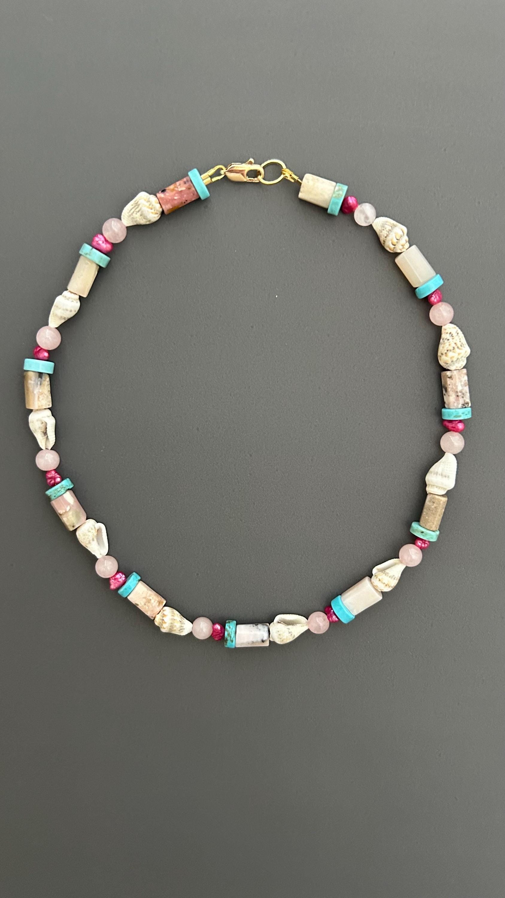 Shell Choker, Gold Plate Coastal Jewelry, Summer Necklace, Boho Bridal, Nautical Gift, Beach Wedding, Adjustable