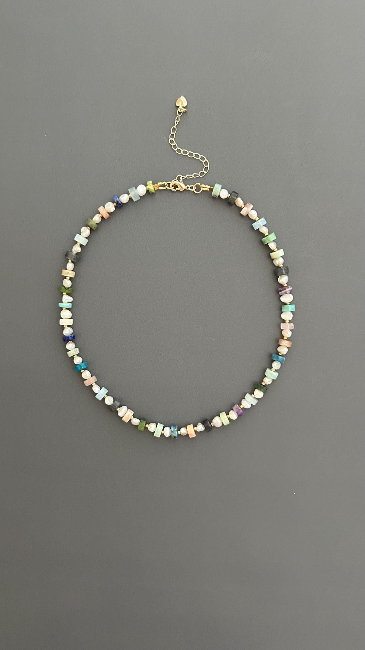 Handmade Beaded Choker: Freshwater Pearl & Natural Stone Necklace