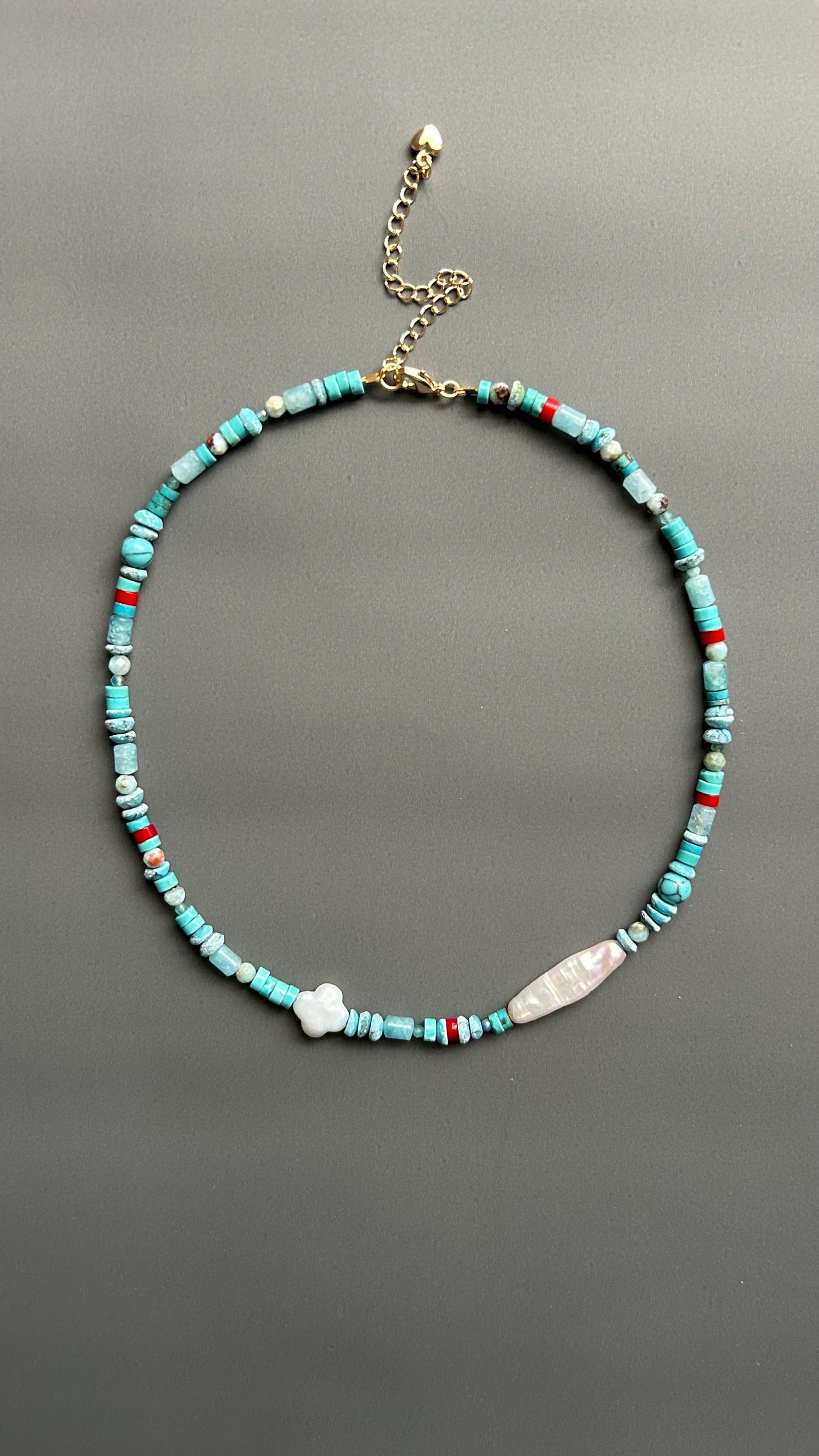 baroque necklace pearl | mixed beads necklace | choker necklace pearl | choker pearl necklace | blue beaded choker