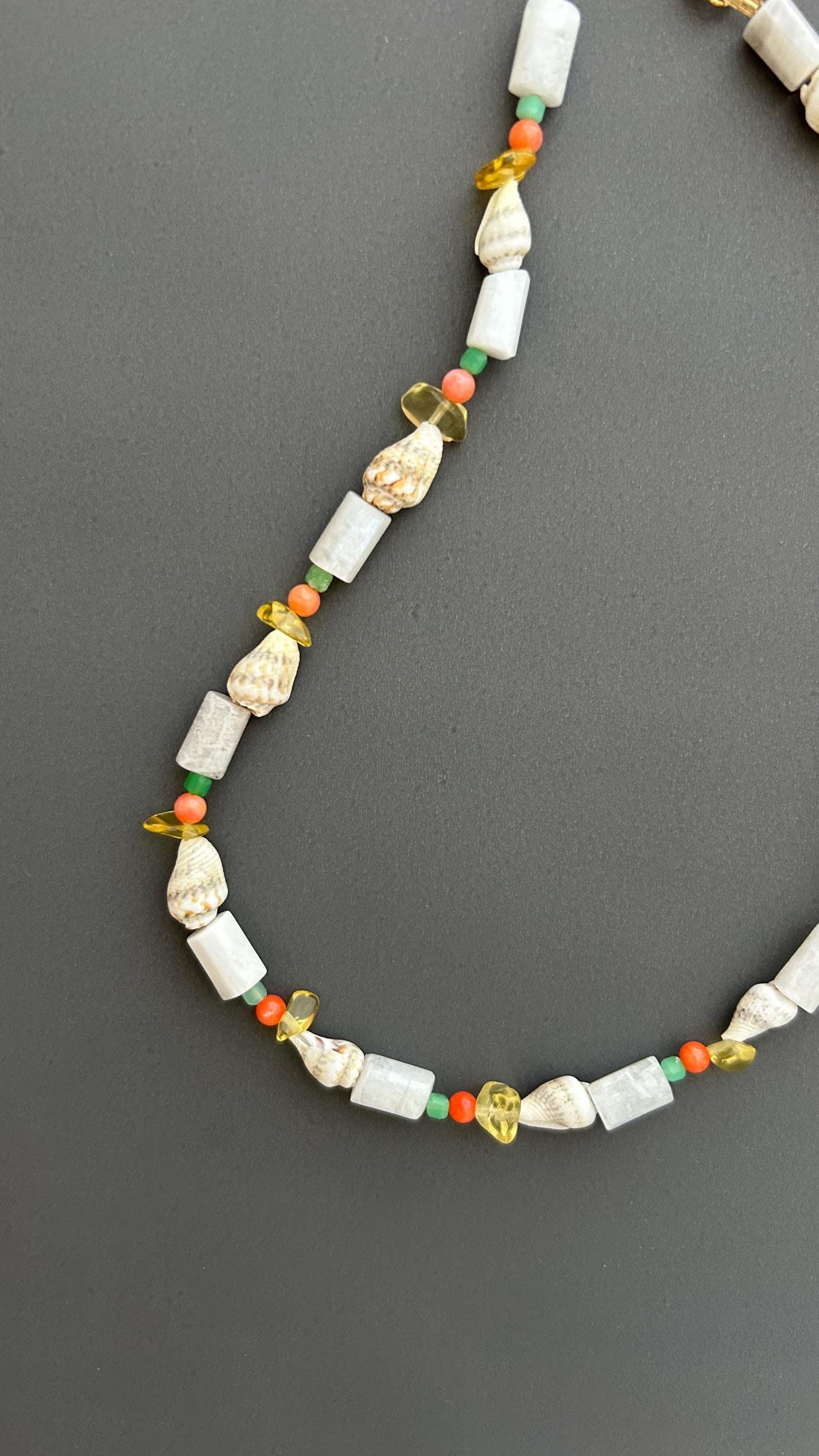 Seashell Choker Necklace | Boho Beach Choker | Handmade Minimalist Shell  | Adjustable Layering | Summer Gift for Her