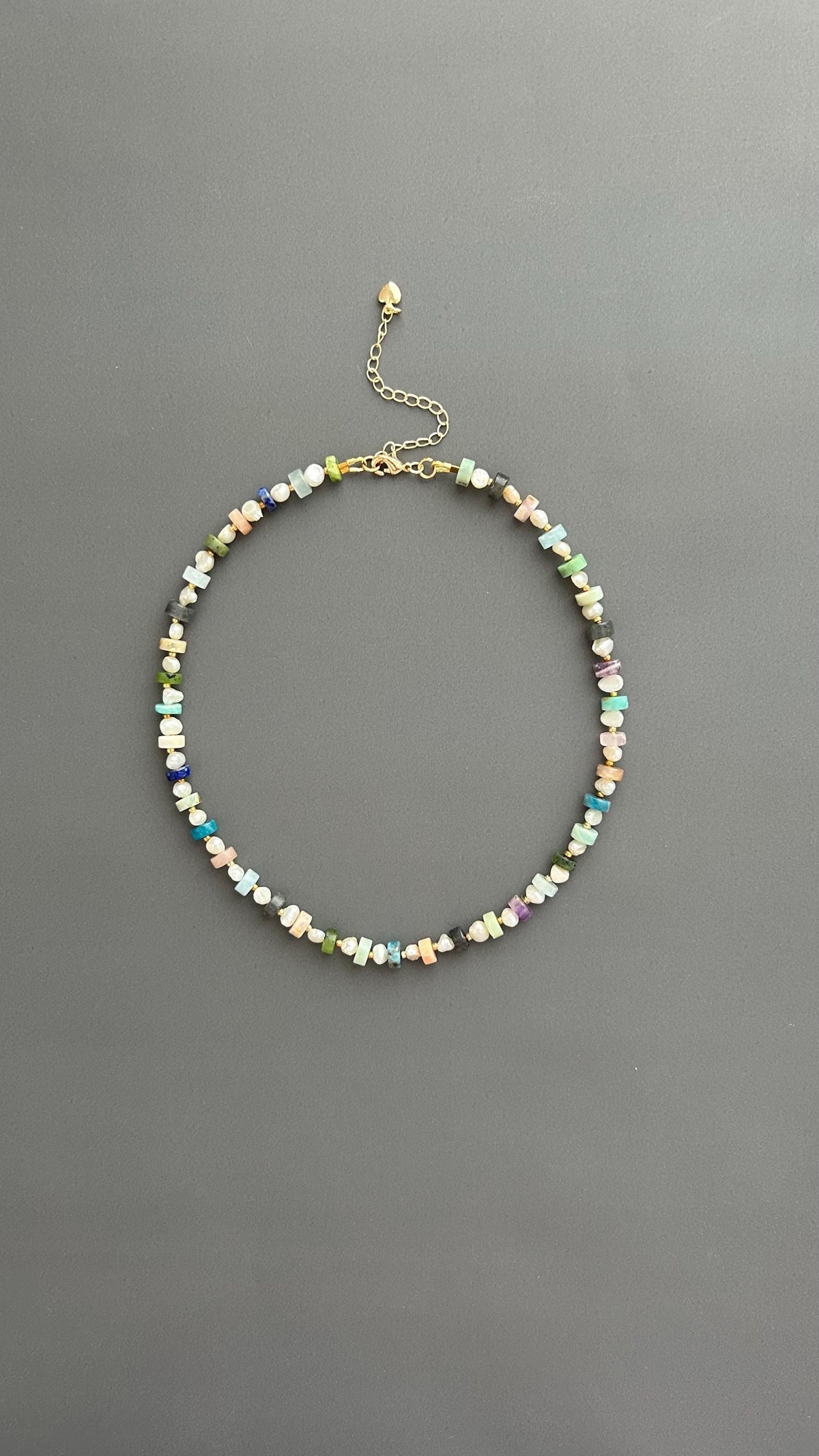 Handmade Beaded Choker: Freshwater Pearl & Natural Stone Necklace