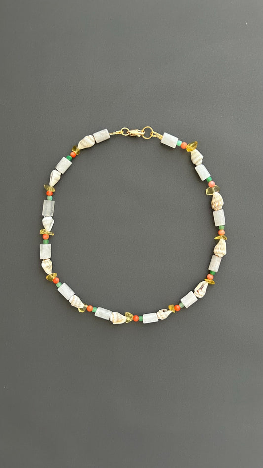 Seashell Choker Necklace | Boho Beach Choker | Handmade Minimalist Shell  | Adjustable Layering | Summer Gift for Her