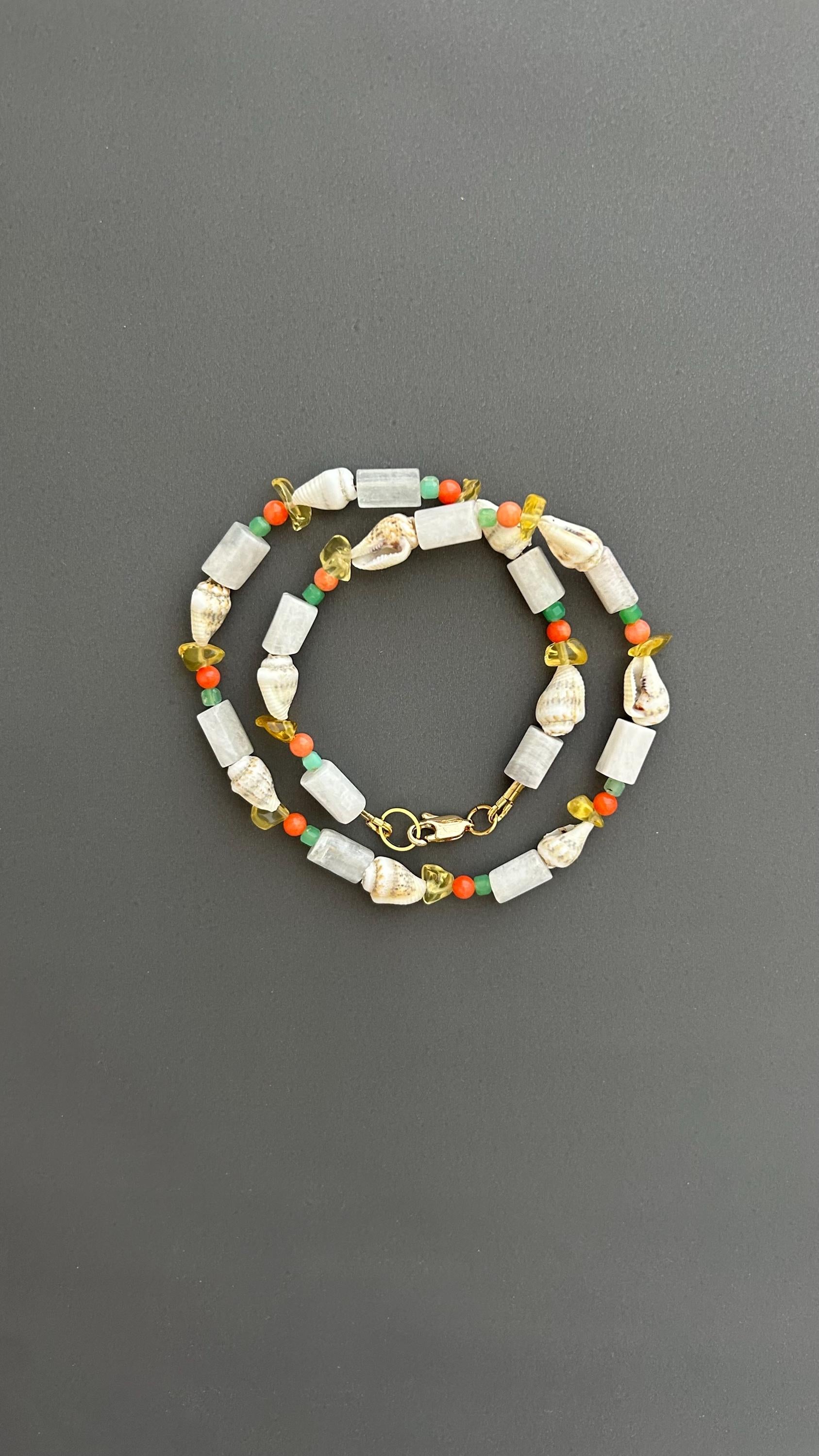 Seashell Choker Necklace | Boho Beach Choker | Handmade Minimalist Shell  | Adjustable Layering | Summer Gift for Her