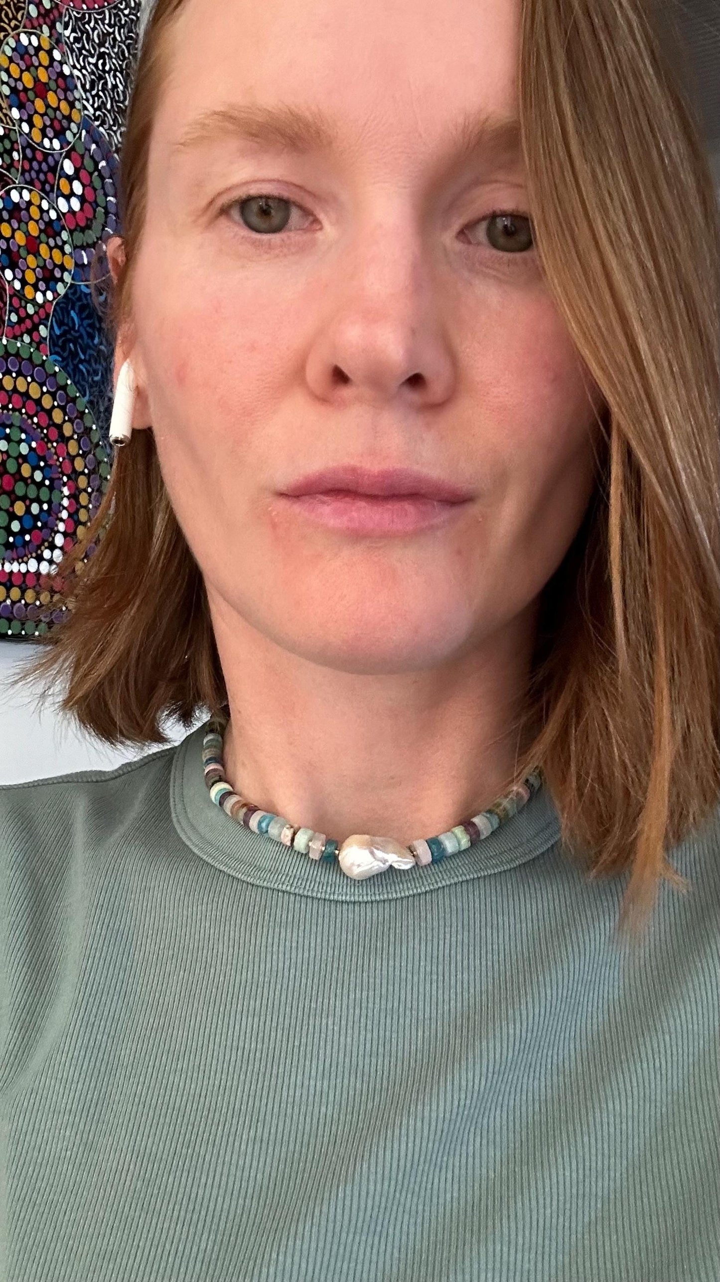Baroque Pearl Choker, Handmade Mixed Beads, Eclectic Statement Jewelry, Luxury Gift Her