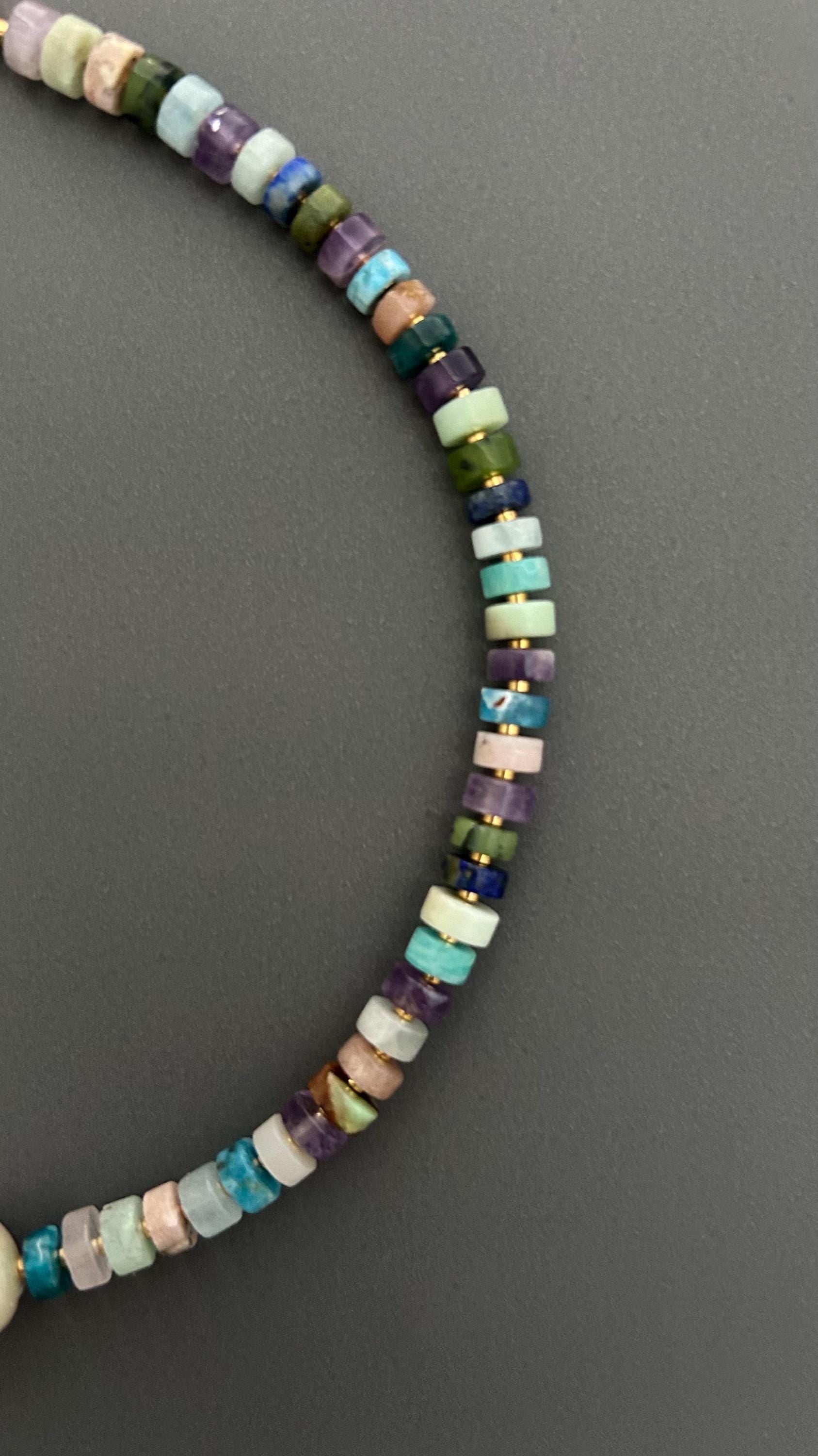 Baroque Pearl Choker, Handmade Mixed Beads, Eclectic Statement Jewelry, Luxury Gift Her