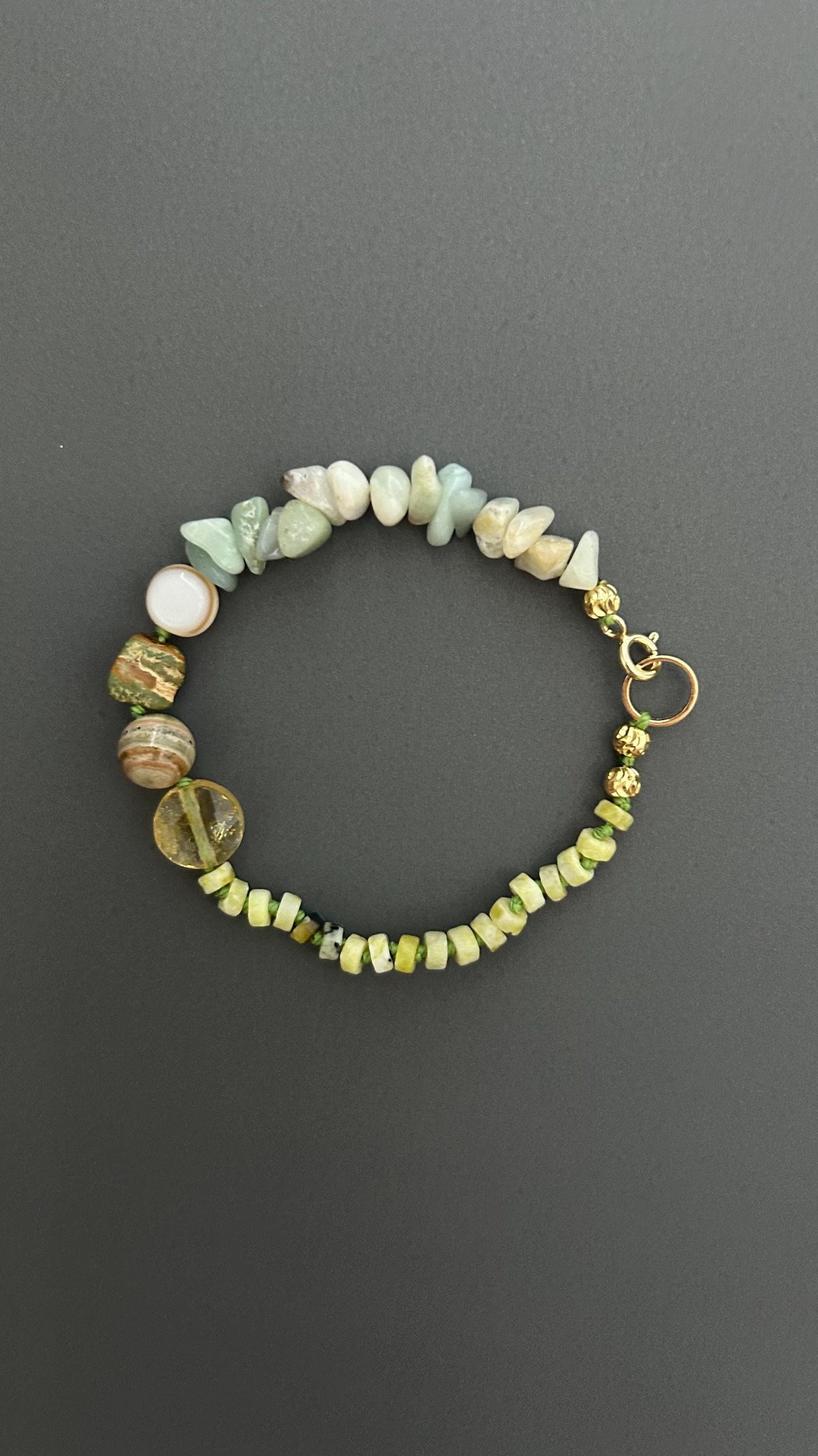 Raw Turquoise Bracelet | Handmade Natural Stone Bangle with 18k Gold Clasp