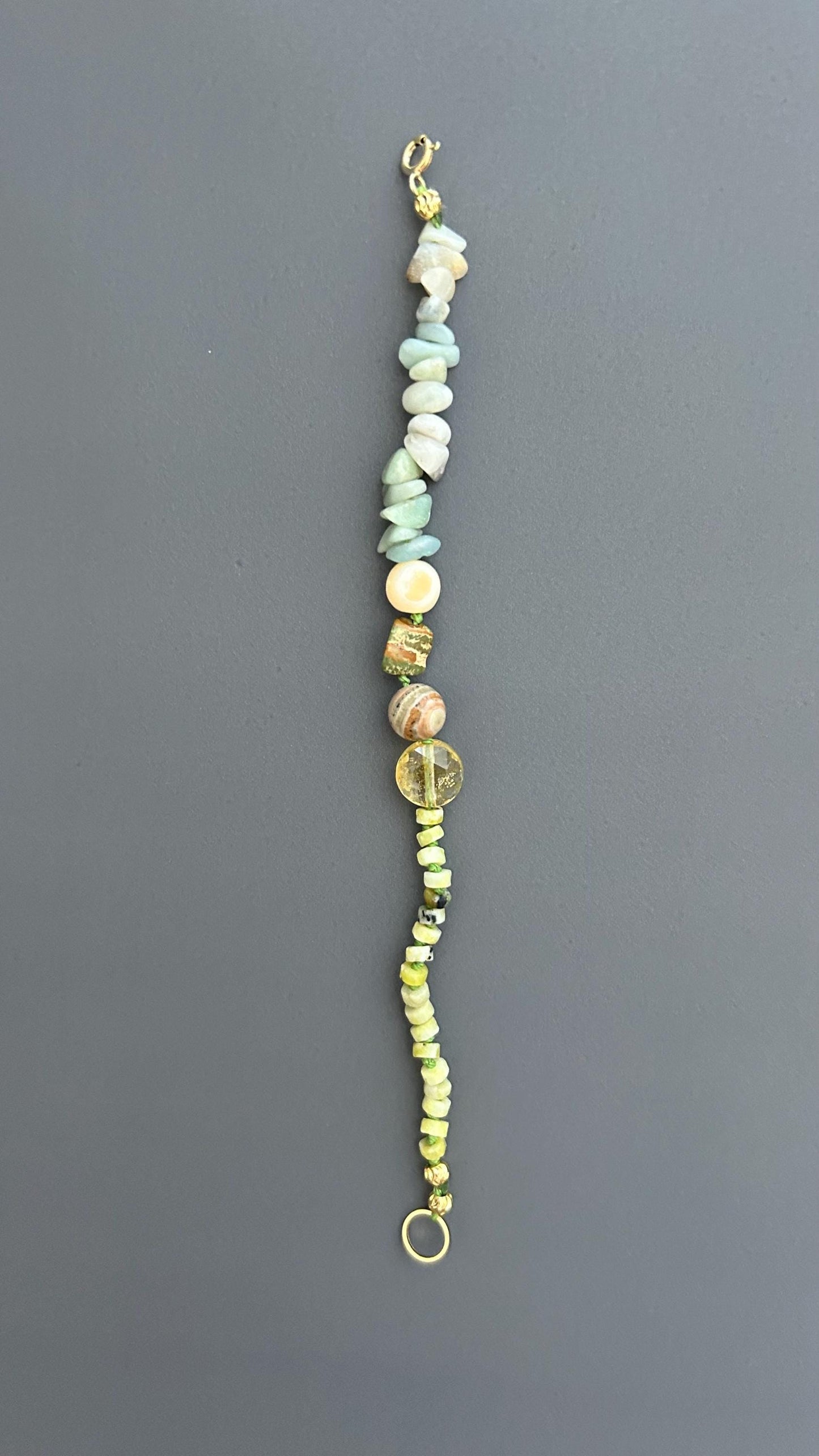 Raw Turquoise Bracelet | Handmade Natural Stone Bangle with 18k Gold Clasp