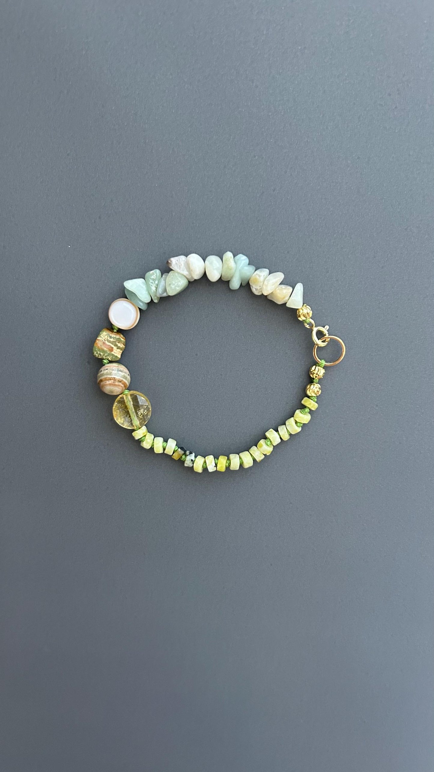 Raw Turquoise Bracelet | Handmade Natural Stone Bangle with 18k Gold Clasp