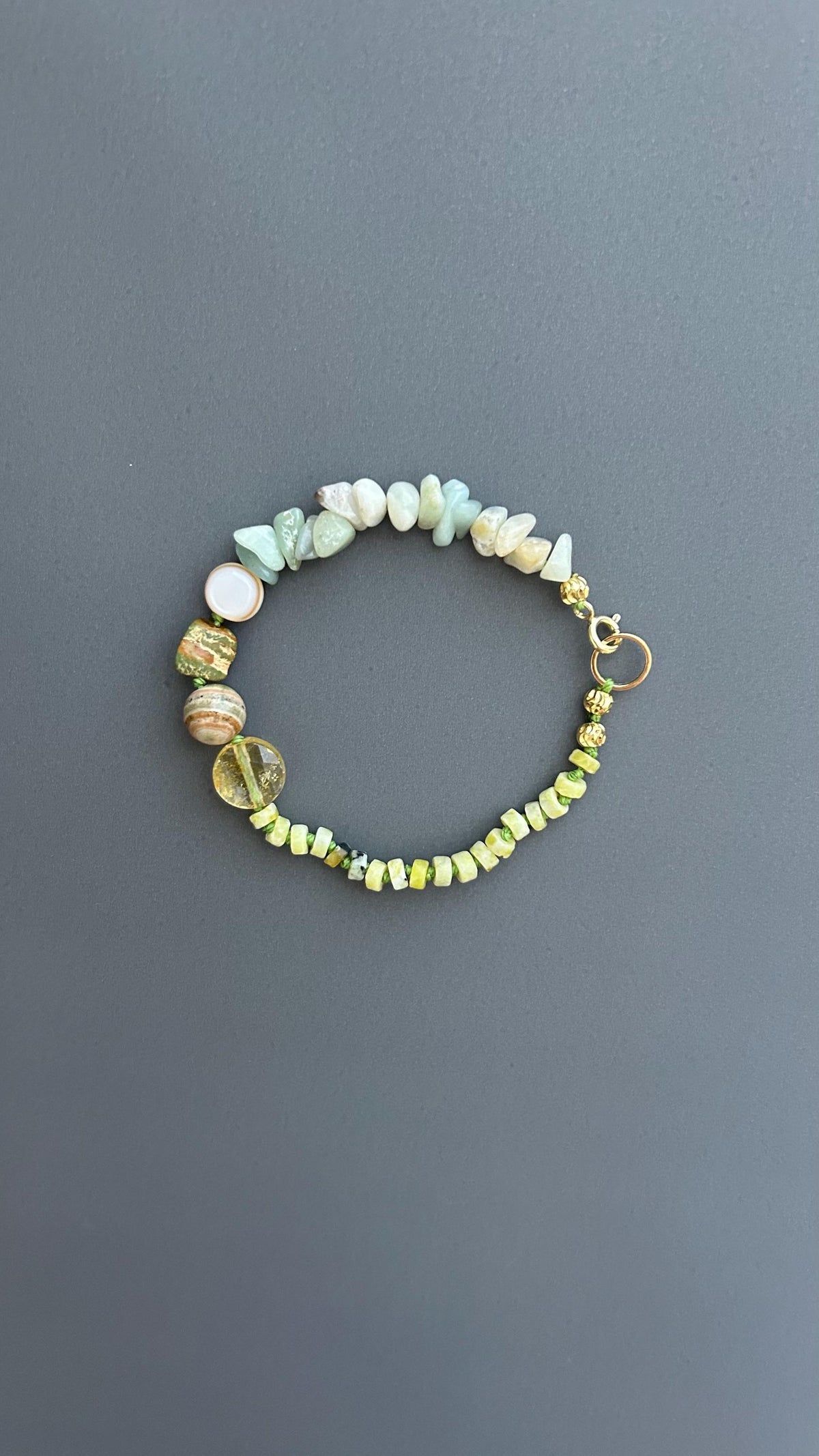 Raw Turquoise Bracelet | Handmade Natural Stone Bangle with 18k Gold Clasp