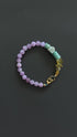 Purple Chalcedony Healing Bracelet | Gold Clasp Adjustable Boho | Crown Chakra Crystal Gift