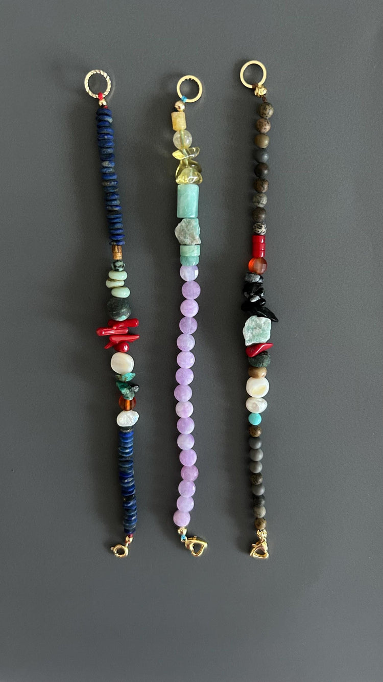 Purple Chalcedony Healing Bracelet | Gold Clasp Adjustable Boho | Crown Chakra Crystal Gift