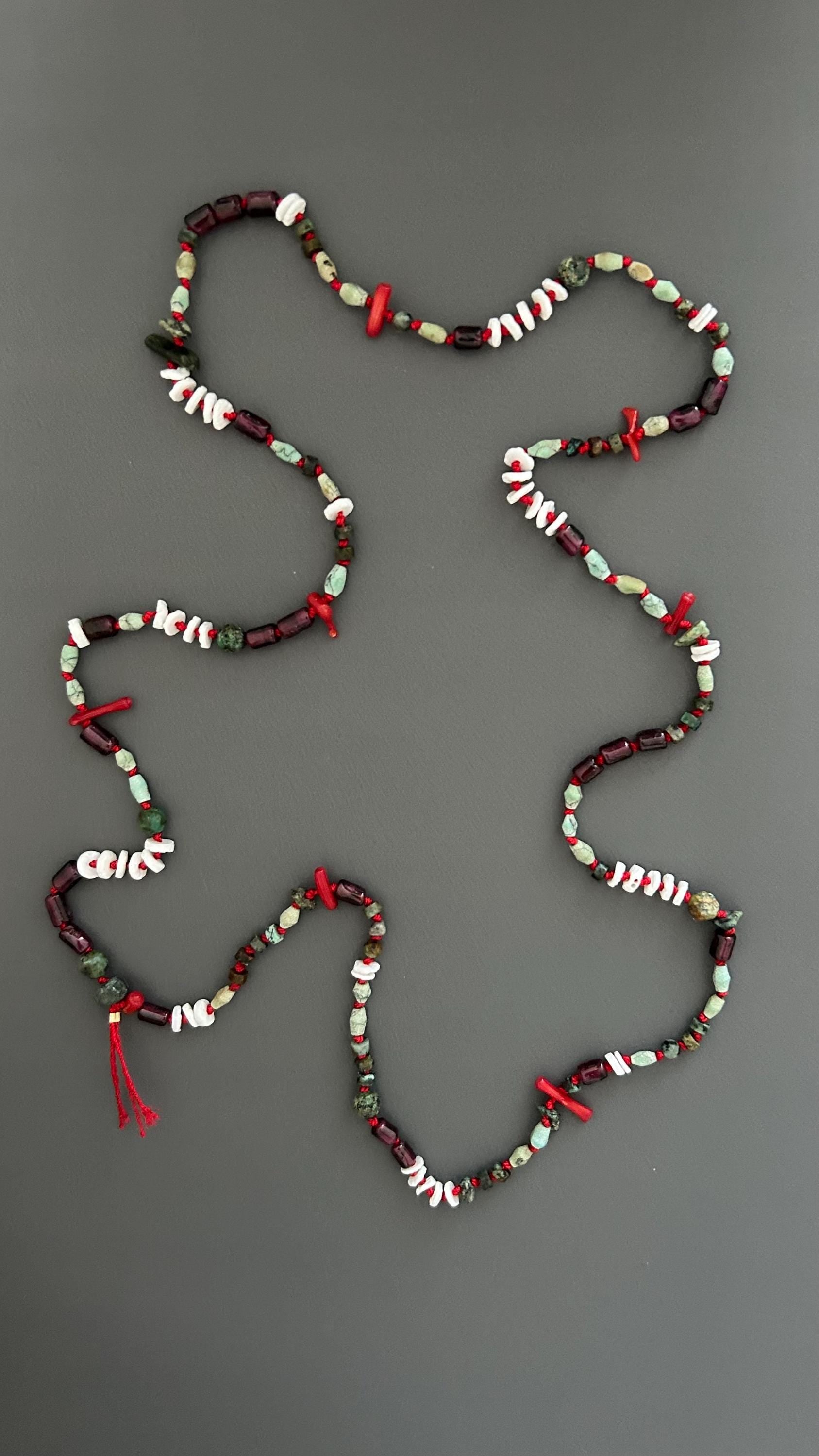 flapper style necklace | sautoir necklace | beaded long necklace | turquoise beads | bohemian style necklace