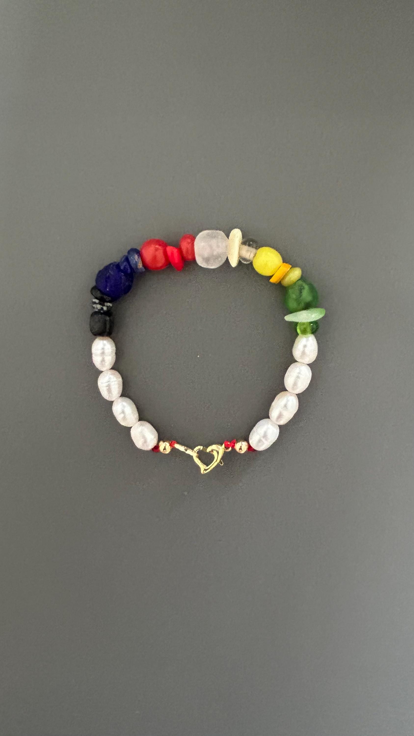 Freshwater Pearl Bracelet Boho Adjustable Gold Clasp Beaded Hippie Jewelry Gift For Her