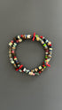 Handmade Mixed Stone Double Wrap Bracelet: Unique Beaded Design