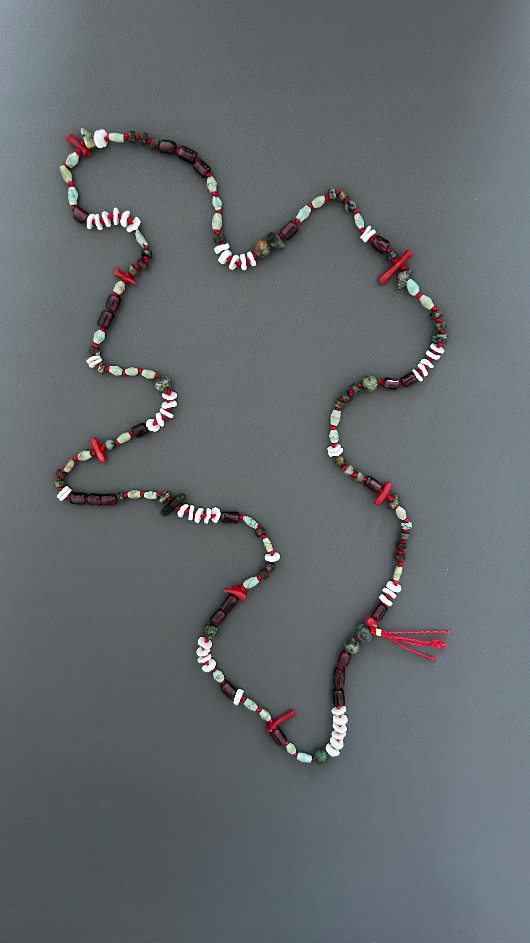 flapper style necklace | sautoir necklace | beaded long necklace | turquoise beads | bohemian style necklace