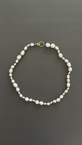 Freshwater Pearl Choker Necklace | Boho Threaded Jewelry | Dainty Minimalist Layering | 24k Gold Clasp |  Gift for Her