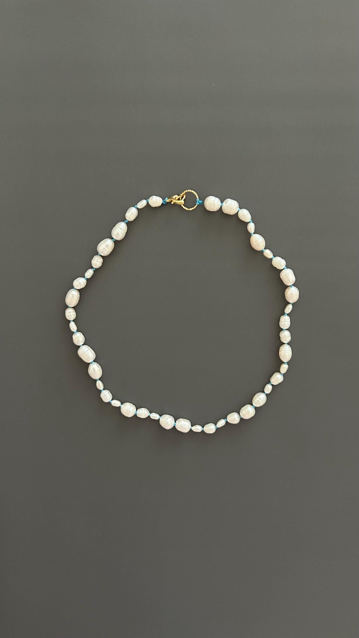 Freshwater Pearl Choker Necklace | Boho Threaded Jewelry | Dainty Minimalist Layering | 24k Gold Clasp |  Gift for Her