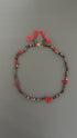 red coral beads | Threaded choker | red coral necklace | bohemian choker | handmade jewelry
