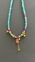 Tibetan Style Amazonite Pendant Necklace: Maximalist Boho Jewelry