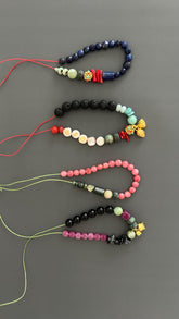 Boho Bell Charm Bracelet: Handmade Tibetan Pendant, Mixed Colors