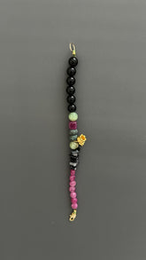 Boho Bell Charm Bracelet: Handmade Tibetan Pendant, Mixed Colors