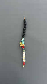 Boho Beaded Bracelet: Gold Plated Bell Pendant, Artisan Jewelry