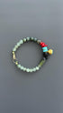 Boho Red Coral & Turquoise Bracelet: Unisex Hippie Jewelry