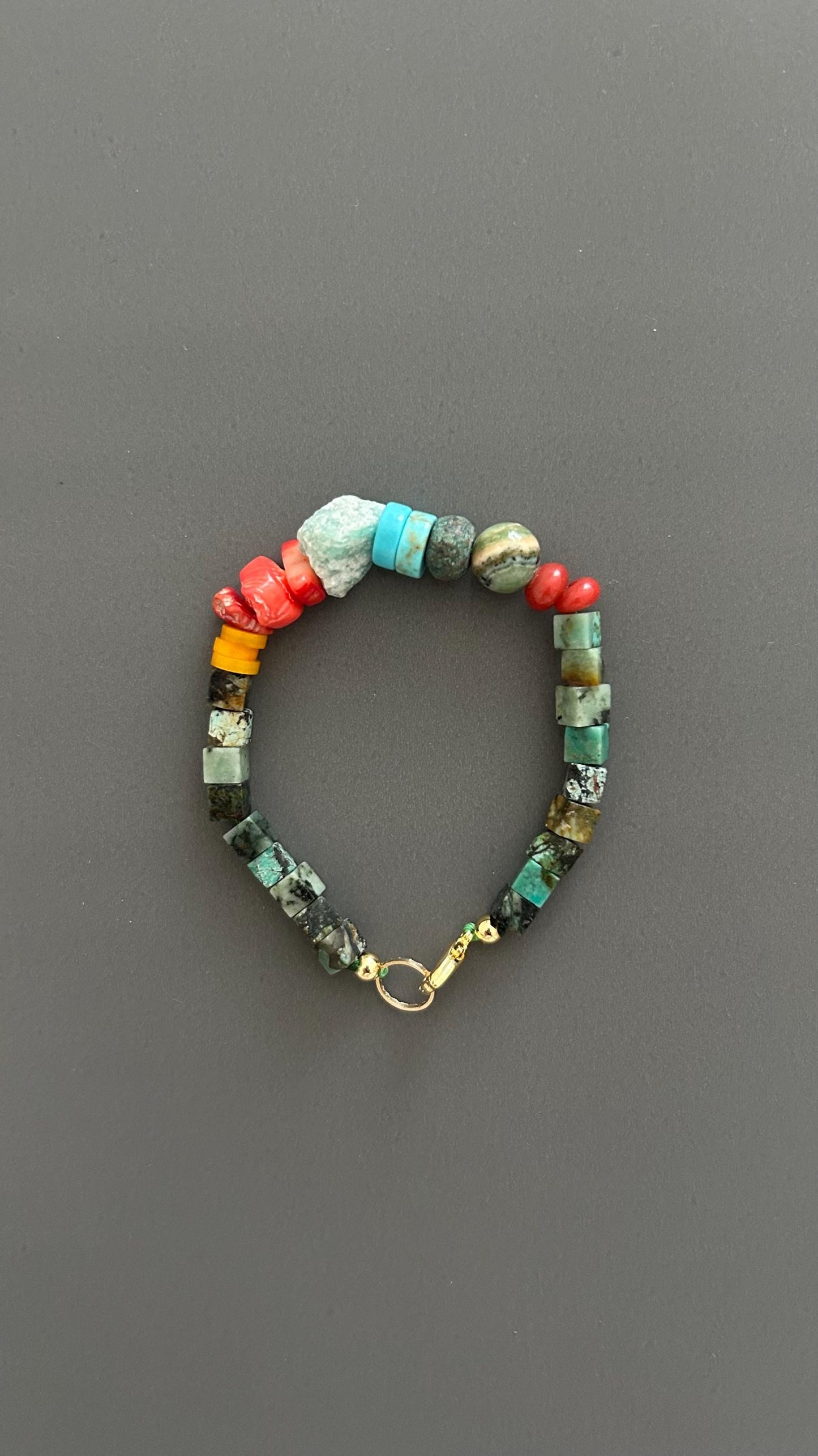 Boho Natural Stone Bracelet for Men Women Healing Crystal Beaded Jewelry Adjustable Gift