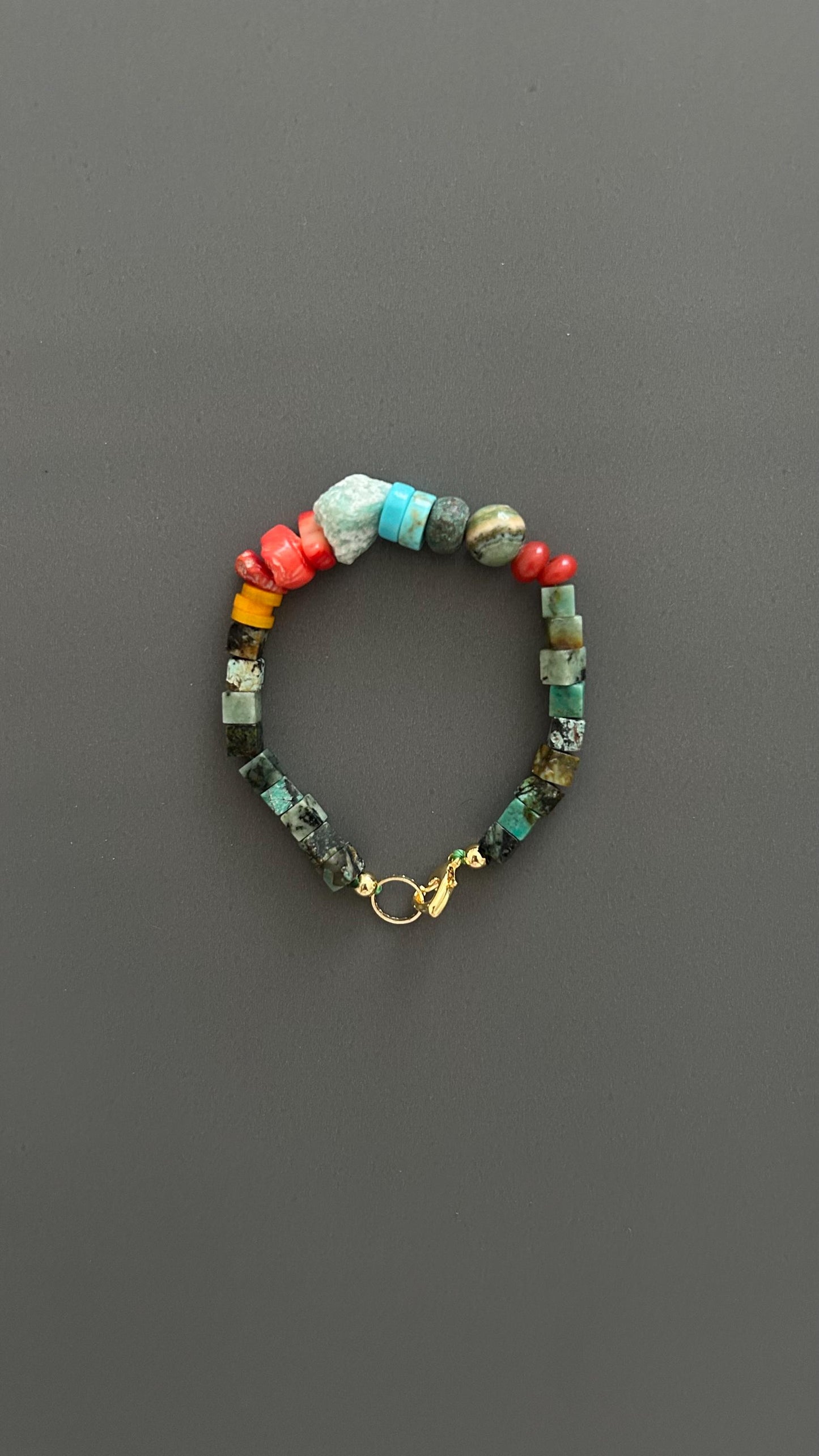 Boho Natural Stone Bracelet for Men Women Healing Crystal Beaded Jewelry Adjustable Gift
