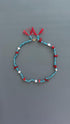 Red Coral Adjustable Choker - Handmade Boho Festival Necklace - Earthy Threaded Jewelry Gift