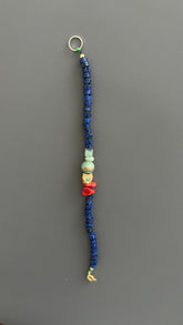 Boho Lapis Lazuli Bracelet: Turquoise & Red Coral, Hippie Chic Jewelry
