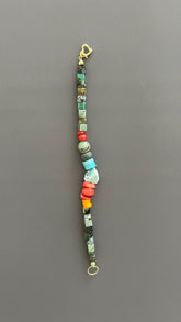 Boho Natural Stone Bracelet for Men Women Healing Crystal Beaded Jewelry Adjustable Gift