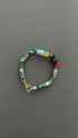 Boho Natural Stone Bracelet: Unisex Hippie Style, 24k Gold Clasp