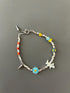 Pet Lover Beaded Bracelet — Handmade Dog Charm Bracelet with Flower & Spike — Gift for Dog Owners
