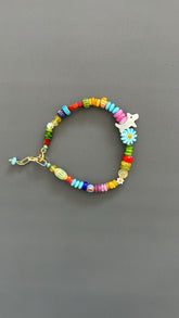 Crystal Dog Charm Wristband, Adjustable Pet Lover Accessory, Boho Labrador Retriever Gift, Gemstone Stretch Armlet, Handmade Animal Jewelry