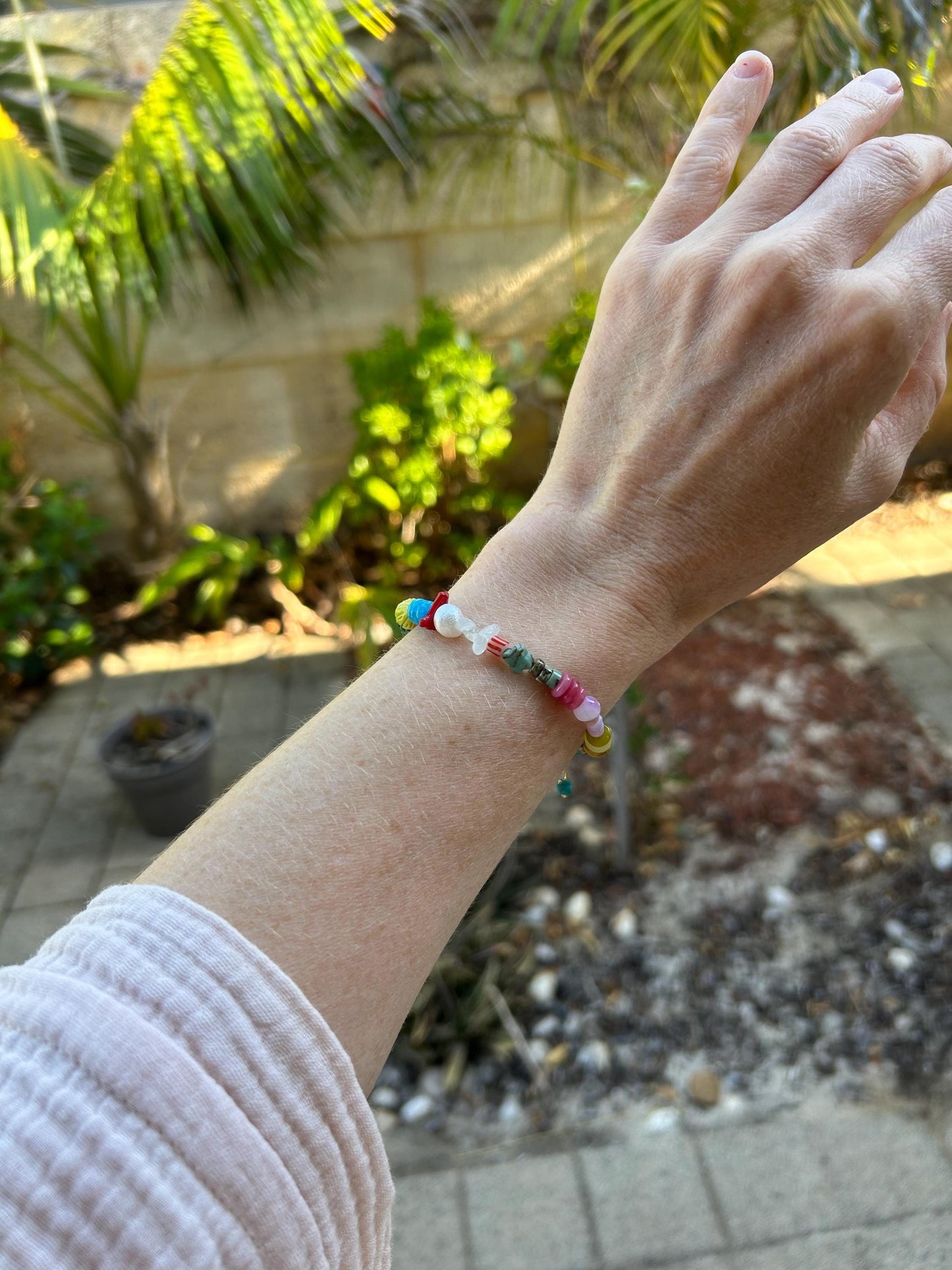 Colorful Beaded Bracelet, Handmade Valentine’s Day Gift, Boho Bracelet for Her, Unique Friendship Jewelry, Artisan Beads