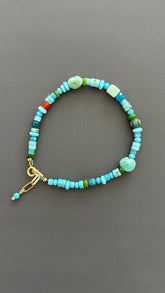 Boho Turquoise Amazonite Bracelet Handmade Gemstone Jewelry Dainty Minimalist Accessory Spiritual Crystal Gift Women