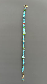 Boho Turquoise Amazonite Bracelet Handmade Gemstone Jewelry Dainty Minimalist Accessory Spiritual Crystal Gift Women