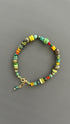 Turquoise Beaded Bracelet Boho Gemstone Jewelry Colorful Stone Accessory Gold Clasp Artisan Handmade Stack Gift Women