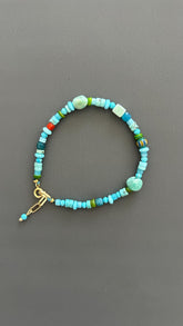 Boho Turquoise Amazonite Bracelet Handmade Gemstone Jewelry Dainty Minimalist Accessory Spiritual Crystal Gift Women