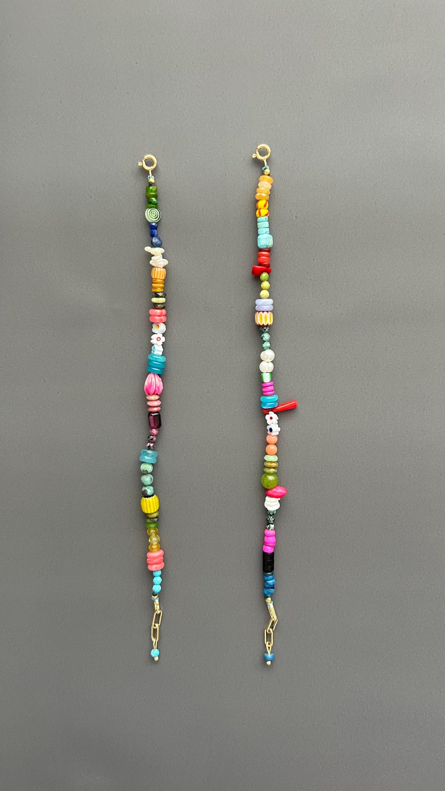 Colorful Beaded Bracelet, Boho Gemstone Bracelet, Handmade Summer Jewelry, Rainbow Bead Bracelet, Layering Bracelet, Fun Eclectic Gift