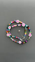Colorful Flower Beaded Necklace | Boho Gemstone Necklace | Handmade Daisy Jewelry | Summer Layering Necklace | Festival Jewelry Gift
